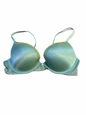 VICTORIA’S SECRET Very Sexy Push-Up Bra Mint Green Studded 36B